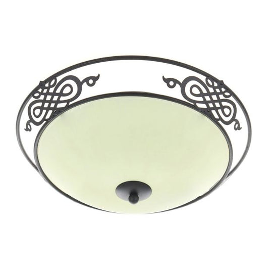 Стъклен плафон, черен, 2x40w, 2033/40 bk