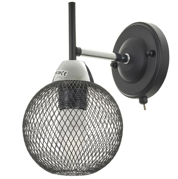 Аплик Gunmetal, черен, 1xE27, 2829/1W BK