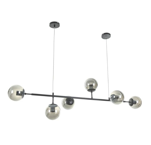 Полилей Molecule, черен, 6xe27, 2393/6 bk