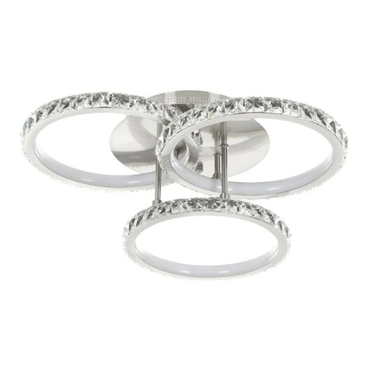 Кристален плафон, мат хром, led 3x23w, 4000k, 1976/3 sn