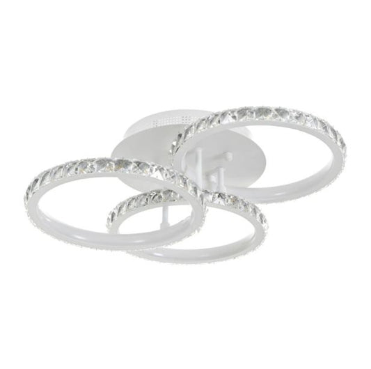 Кристален плафон, бял, led 3x23w, 4000k, 1976/3 wh