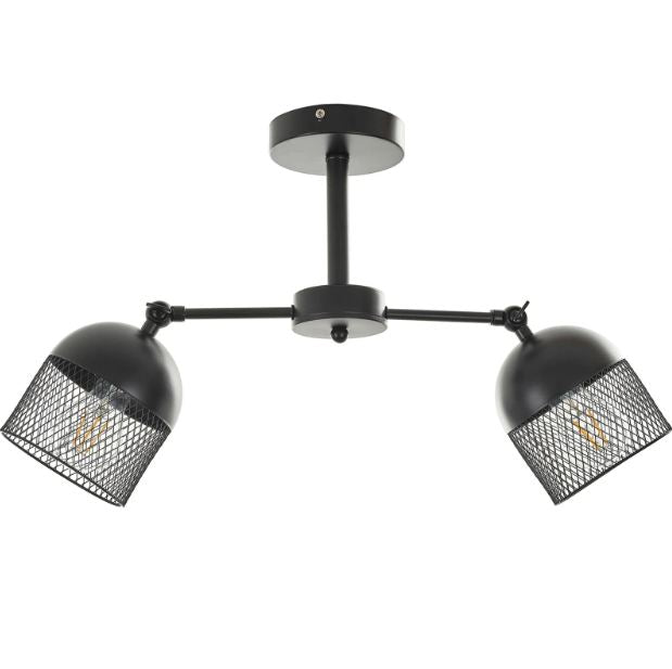 Полилей Ferric, черен, 2xE27 2763/2 BK