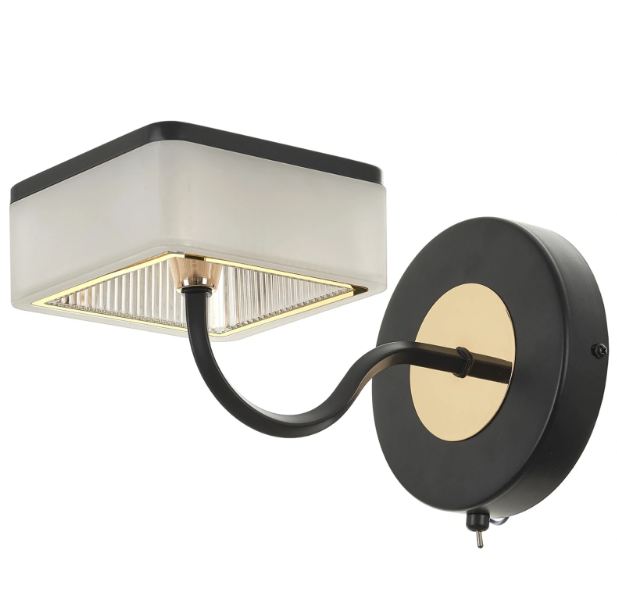 Аплик Aldo, черен, led 16w, 3000k-65000k, 1600Lm, 2816BK/1W