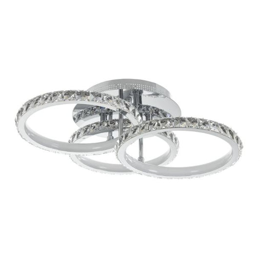 Кристален плафон, хром, led 3x23w, 4000k, 1976/3 ch