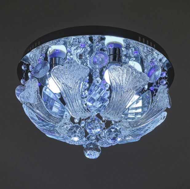 Плафон Natali, хром, led RGB 9w+4xe27, 3078/40 ch