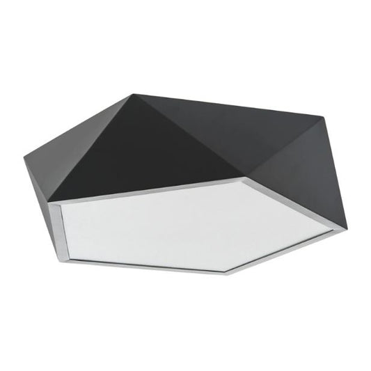 Метален led плафон, черен, led 36w, 4000k, 2035 bk