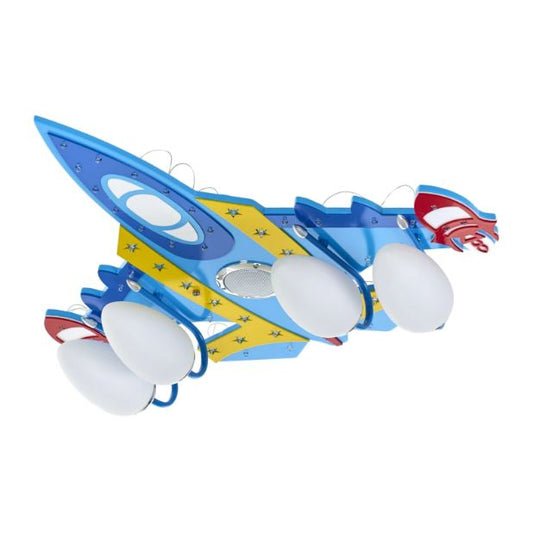 Плафон Aviator, син, led rgb+4xe14, 2438