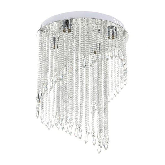 Кристален плафон, хром, 4x40w+led rgb, 2141/40 ch