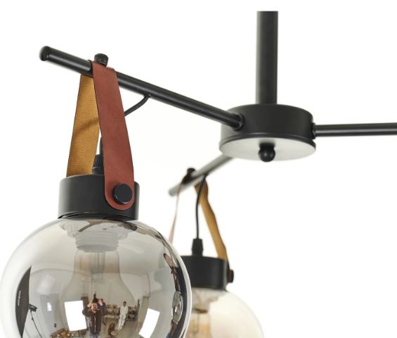 Полилей Mason, черен, 3xe27, 2426/3