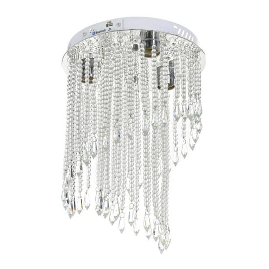 Кристален плафон, хром, 3x40w+led rgb, 2141/30 ch