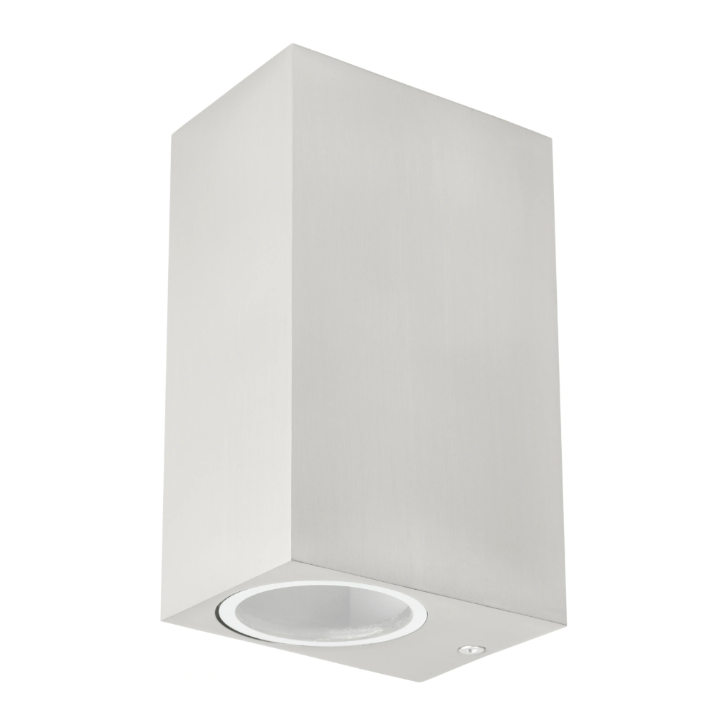 Метален градински аплик, мат хром, 2x40w, 1497sn