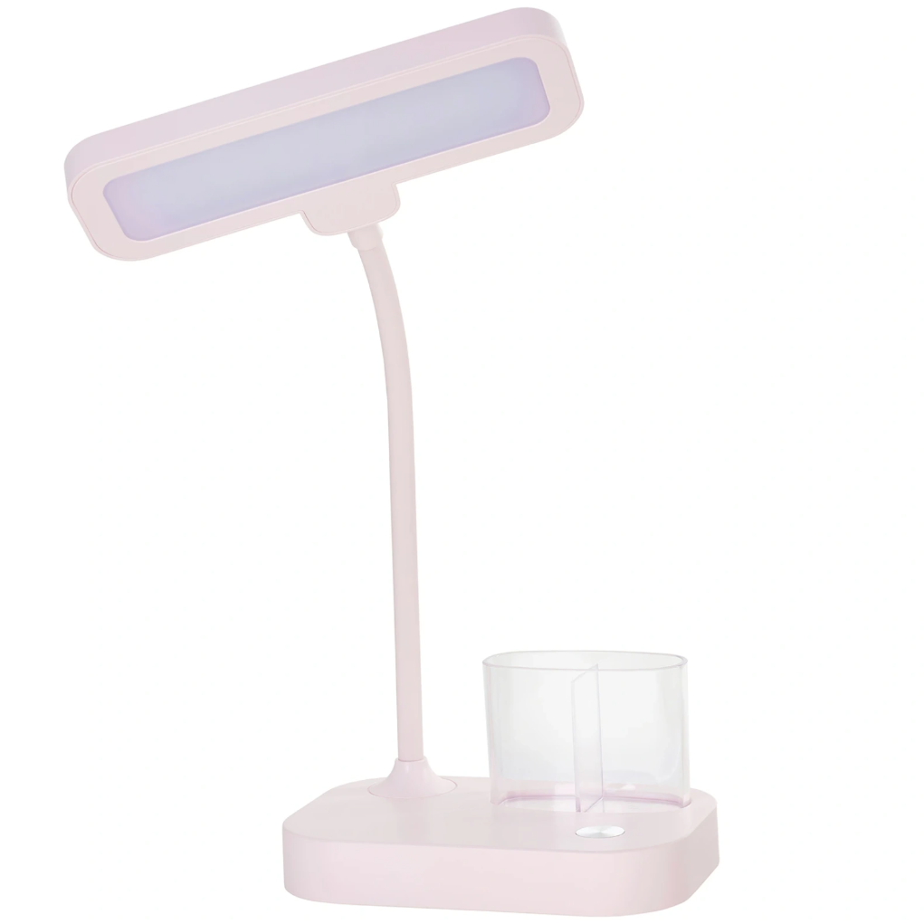 Работна лампа Cotton с вграден димер и батерия, розов, 3000-4000-6000k, led 6w, 5v, 2938 pk