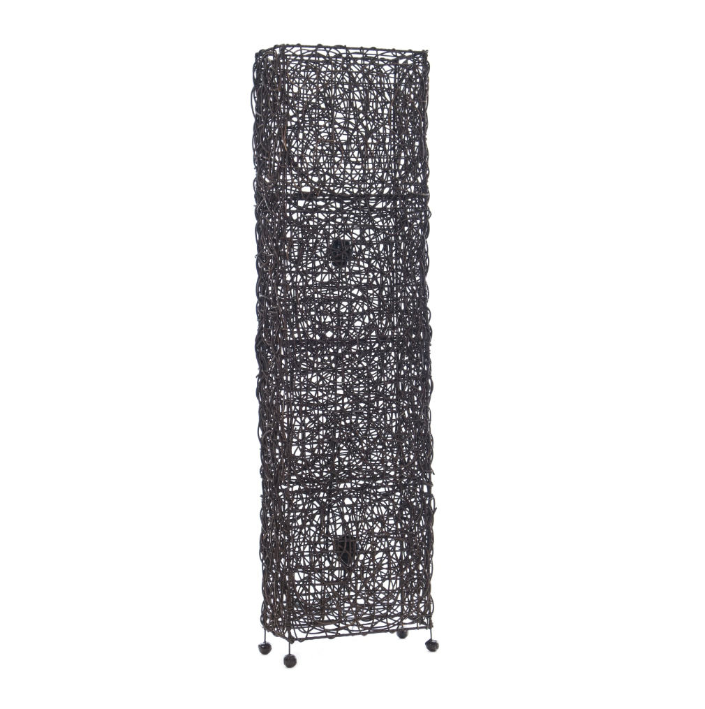 Лампион от ратан, кафяв, 1x40w, eli 57f br