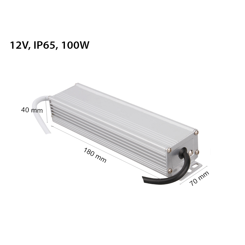 LED ТРАНСФОРМАТОРИ 12V IP67 100W 10338