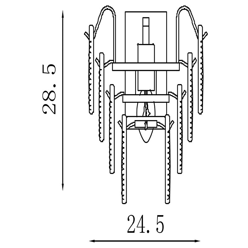 Луксозен аплик за стена SearchLight Feather 48910-1SB