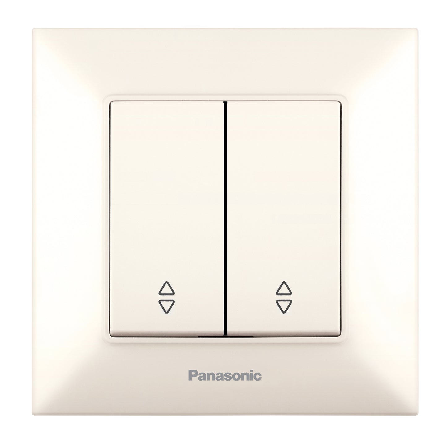 PANASONIC - Двоен дивиаторен ключ Panasonic Arkedia Slim крем WNTC0011-2BG