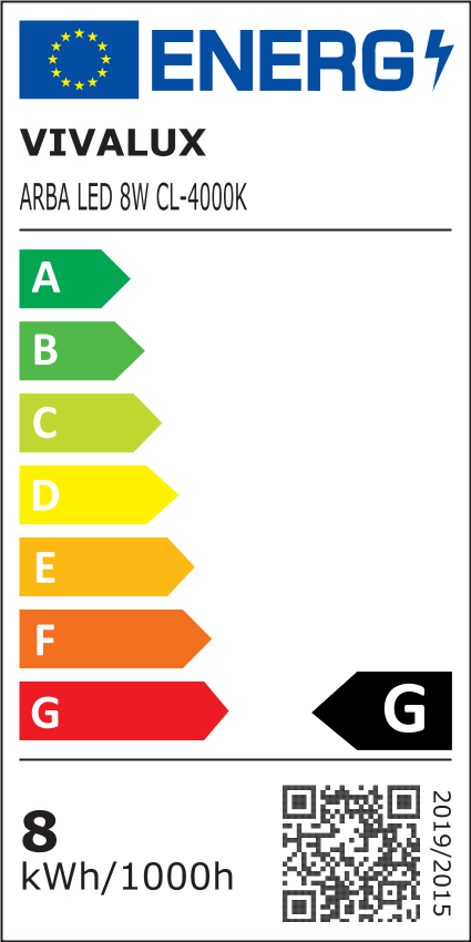 LED ТЯЛО ЗА БАНЯ ARBA LED ∙ 8W ∙ 4000K ∙ IP44 / 003957
