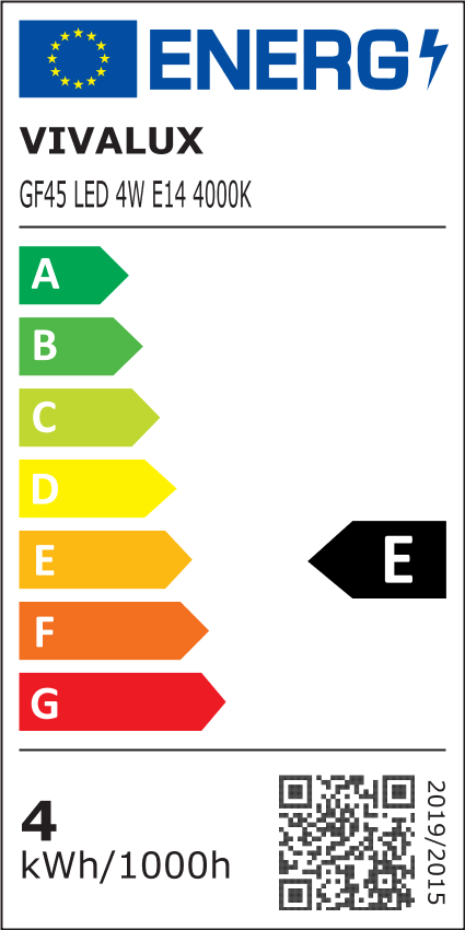 LED филамент лампа FLICK LED ∙ GF45 ∙ 4W ∙ 470lm ∙ E14 ∙ 4000K / 004450
