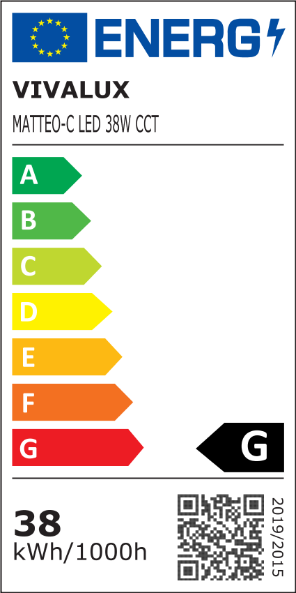 LED ПЛАФОН MATTEO-C LED ∙ 38W ∙ ЧЕРНО+ДЪРВО ∙ CCT ∙ 3000-4000-6400K / 005159