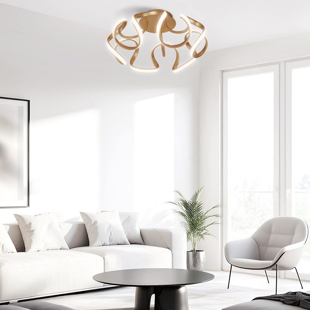LED ПЛАФОН MEANDRA-C LED ∙ 54W ∙ ЗЛАТО ∙ CCT-SWITCH ∙ 3000-4000-6000K / 005169