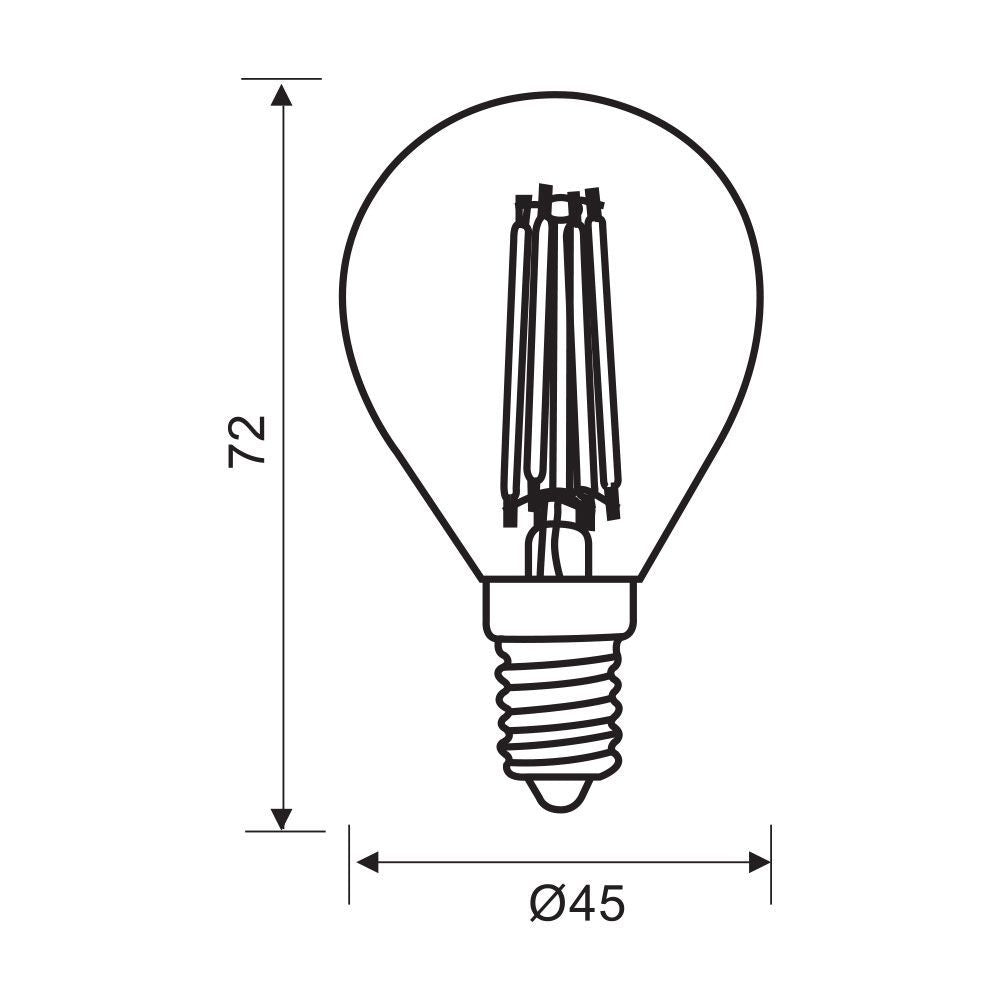 LED филамент лампа FLICK LED PREMIUM ∙ GF45 ∙ 7W ∙ 960lm ∙ E14 ∙ 4000K / 4970