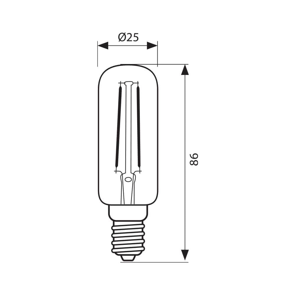 LED филамент лампа за аспиратори FLICK LED ∙ TF25 ∙ 3W ∙ 300lm ∙ E14 ∙ 4000K / 004111