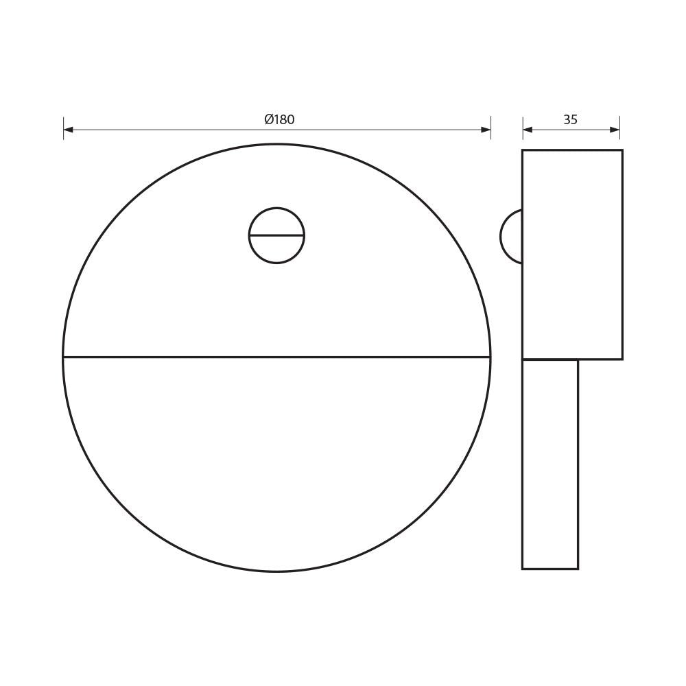 LED АПЛИК СЪС СЕНЗОР ЗА ДВИЖЕНИЕ AURA LED ∙ 10W ∙ SR14 ∙ IP54 / 004547
