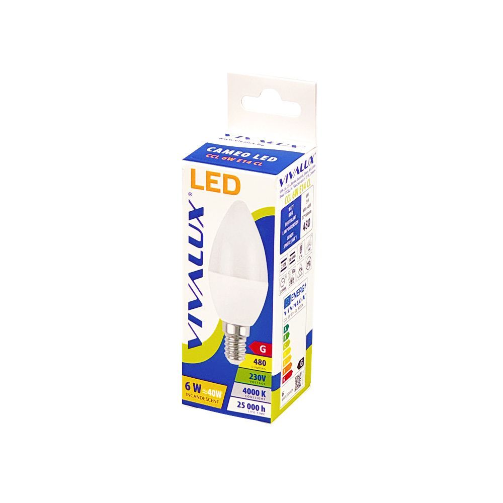 LED ЛАМПА CAMEO LED ∙ 6W ∙ 480LM ∙ E14 ∙ 4000K / 003405