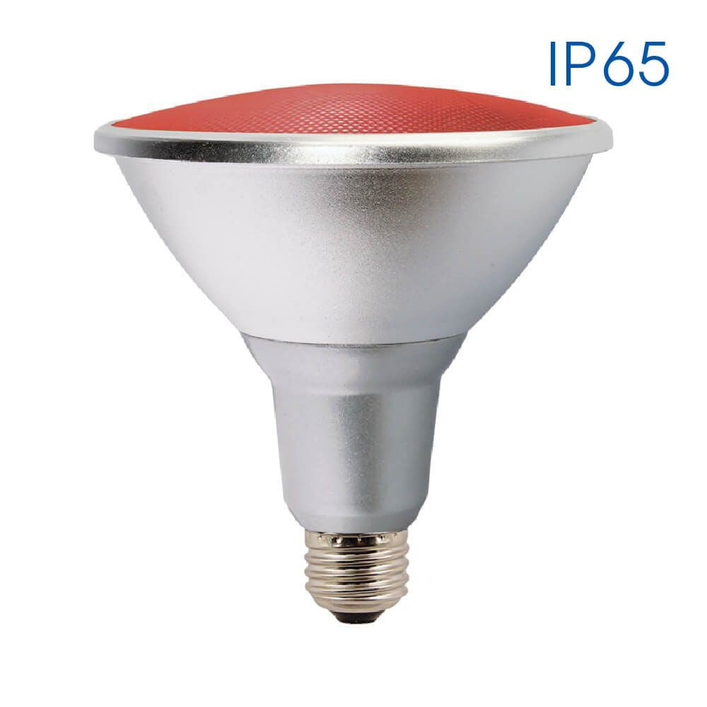 РЕФЛЕКТОРНА LED ЛАМПА SILVER LED ∙ PAR38 ∙ IP65 ∙ 15W ∙ E27 ∙ ЧЕРВЕНА / 003948