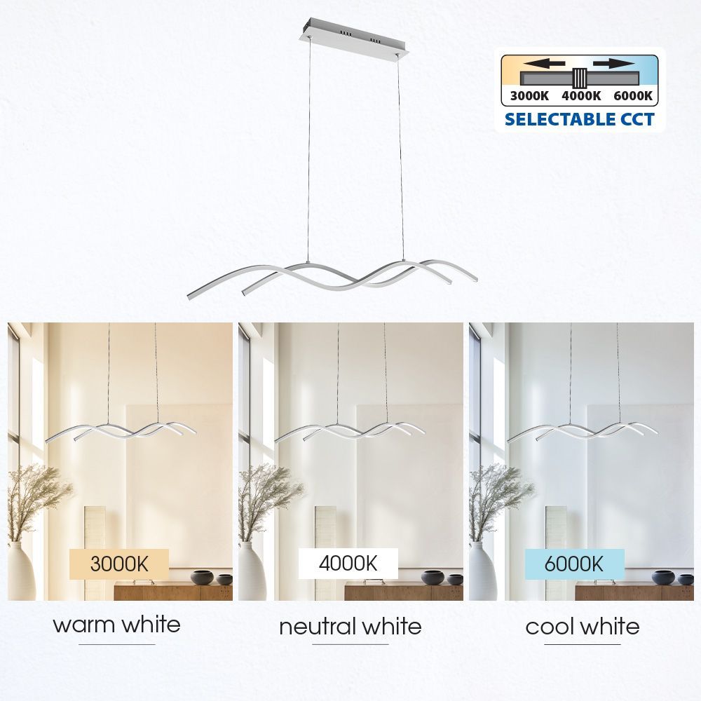 LED ПОЛИЛЕЙ LOARA LED ∙ 27W ∙ БЯЛО ∙ CCT-SWITCH ∙ 3000-4000-6000K / 004866