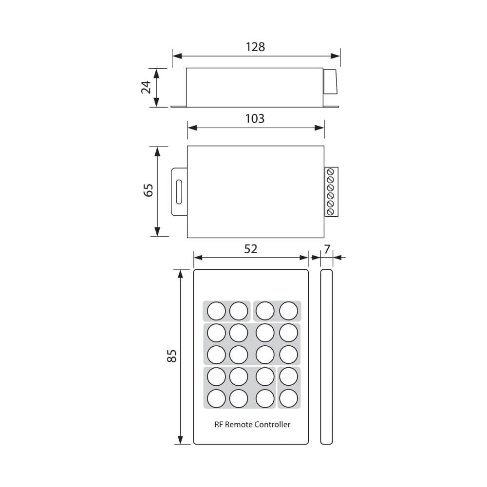 RGB RF LED КОНТРОЛЕР / 003631