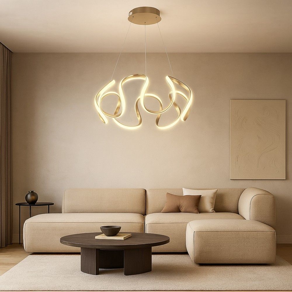 LED ПОЛИЛЕЙ MEANDRA-P LED ∙ 54W ∙ ЗЛАТО ∙ CCT-SWITCH ∙ 3000-4000-6000K / 005167