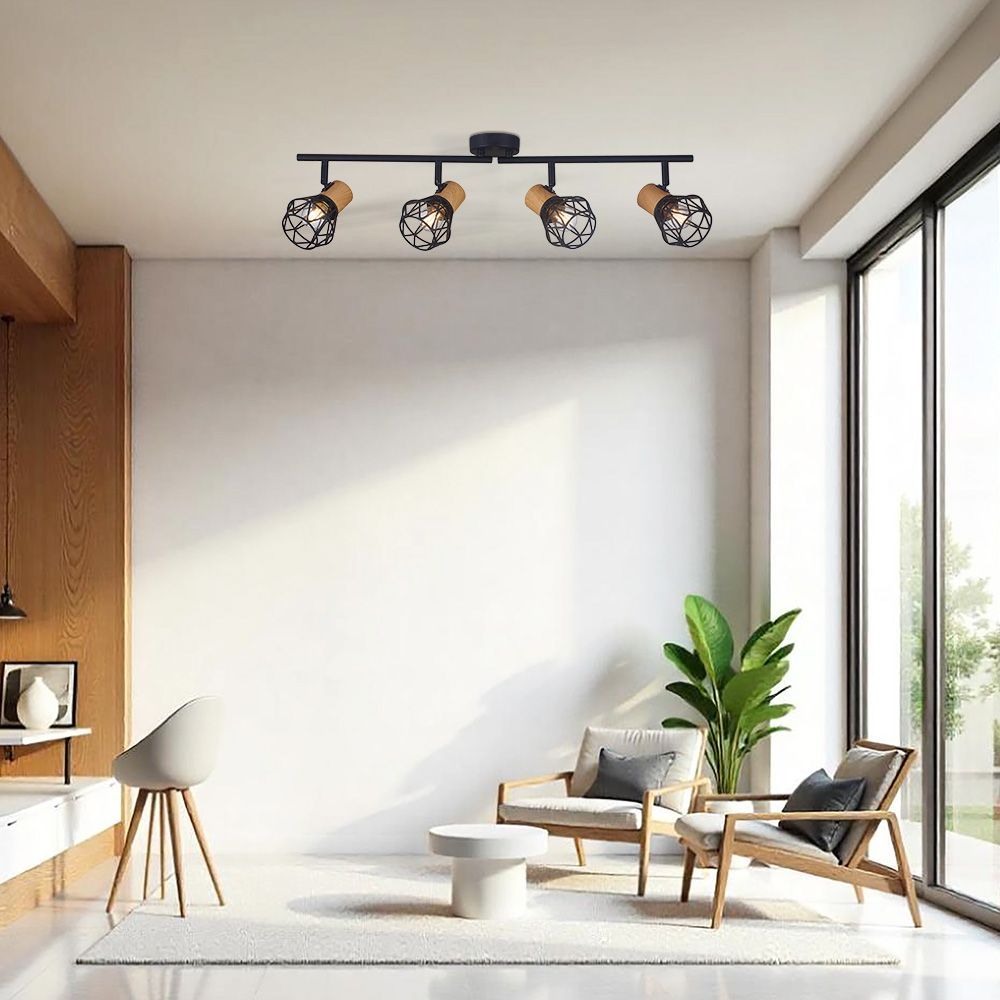 СПОТ FRODO ∙ SP796 ∙ 4XE27 ∙ МЕТАЛ ∙ ЧЕРЕН / 005090