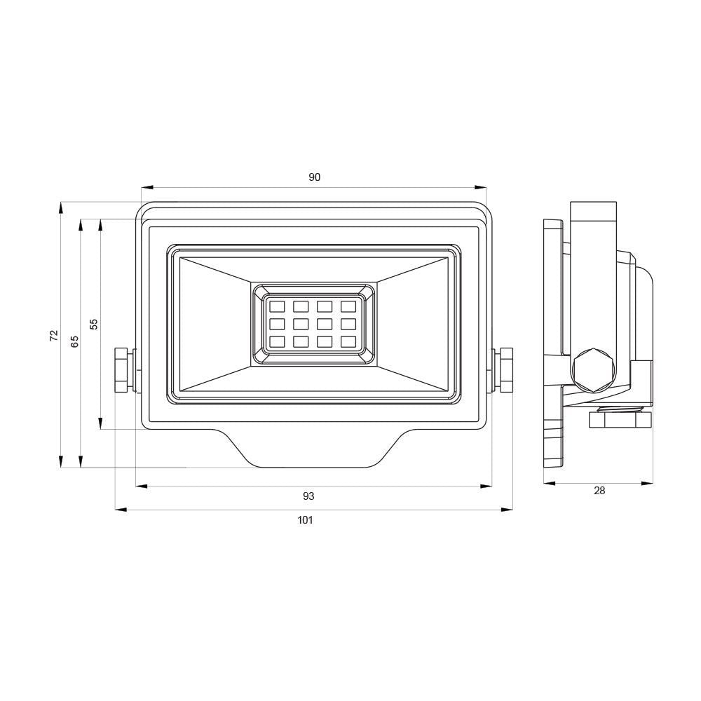 LED ПРОЖЕКТОР RICH LED ∙ 10W ∙ ЧЕРЕН ∙ 6400K / 004531