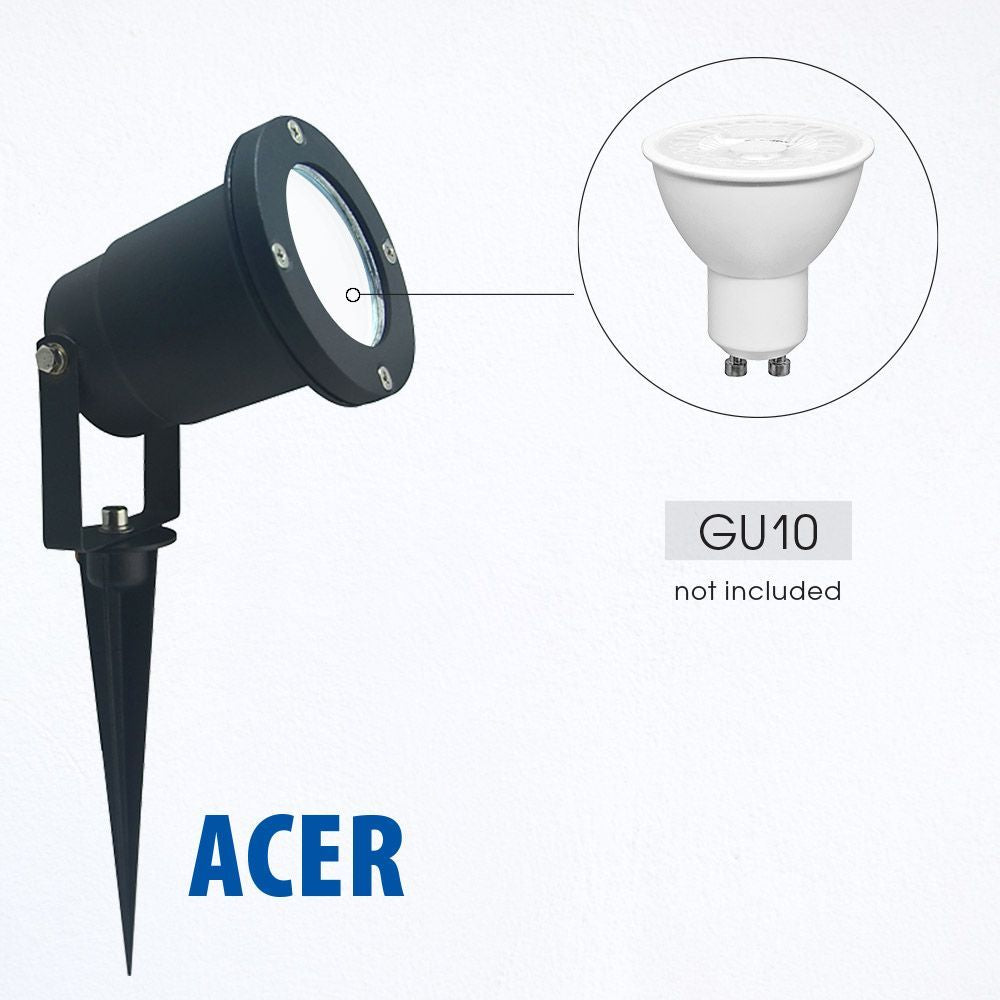 ГРАДИНСКИ АКСЕСОАР С ФАСУНГА ACER/SP ∙ GU10 ∙ ЧЕРЕН ∙ IP65 / 004313