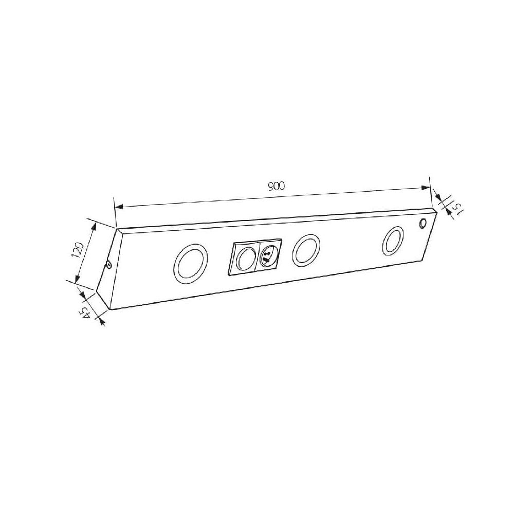 ОСВЕТЛЕНИЕ ЗА МЕБЕЛИ ∙ L 900-GW/AL / 000575
