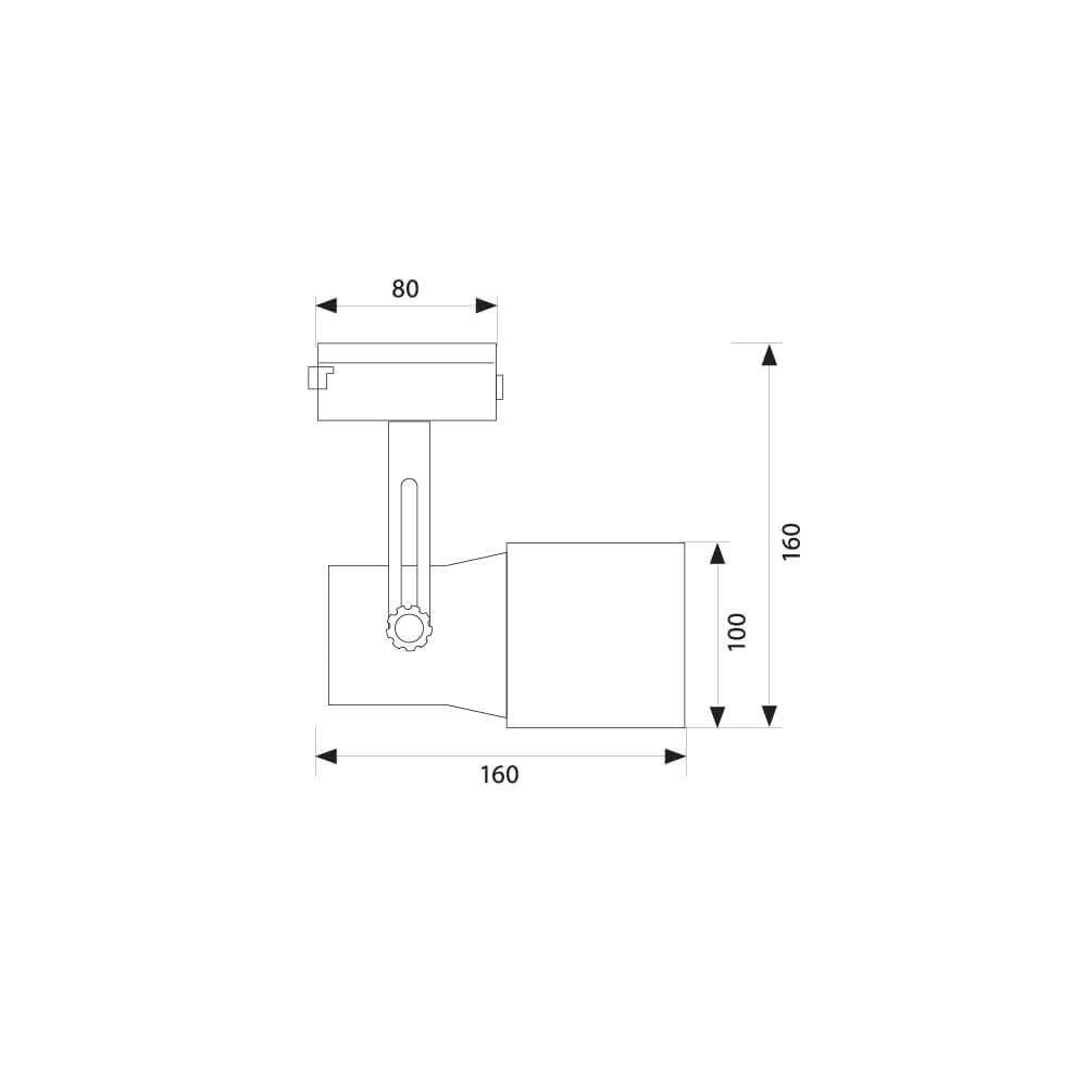 СПОТ ЗА РЕЛСОВ МОНТАЖ TECHNO ∙ TL900 ∙ PAR30 ∙ E27 ∙ ЧЕРЕН / 004055