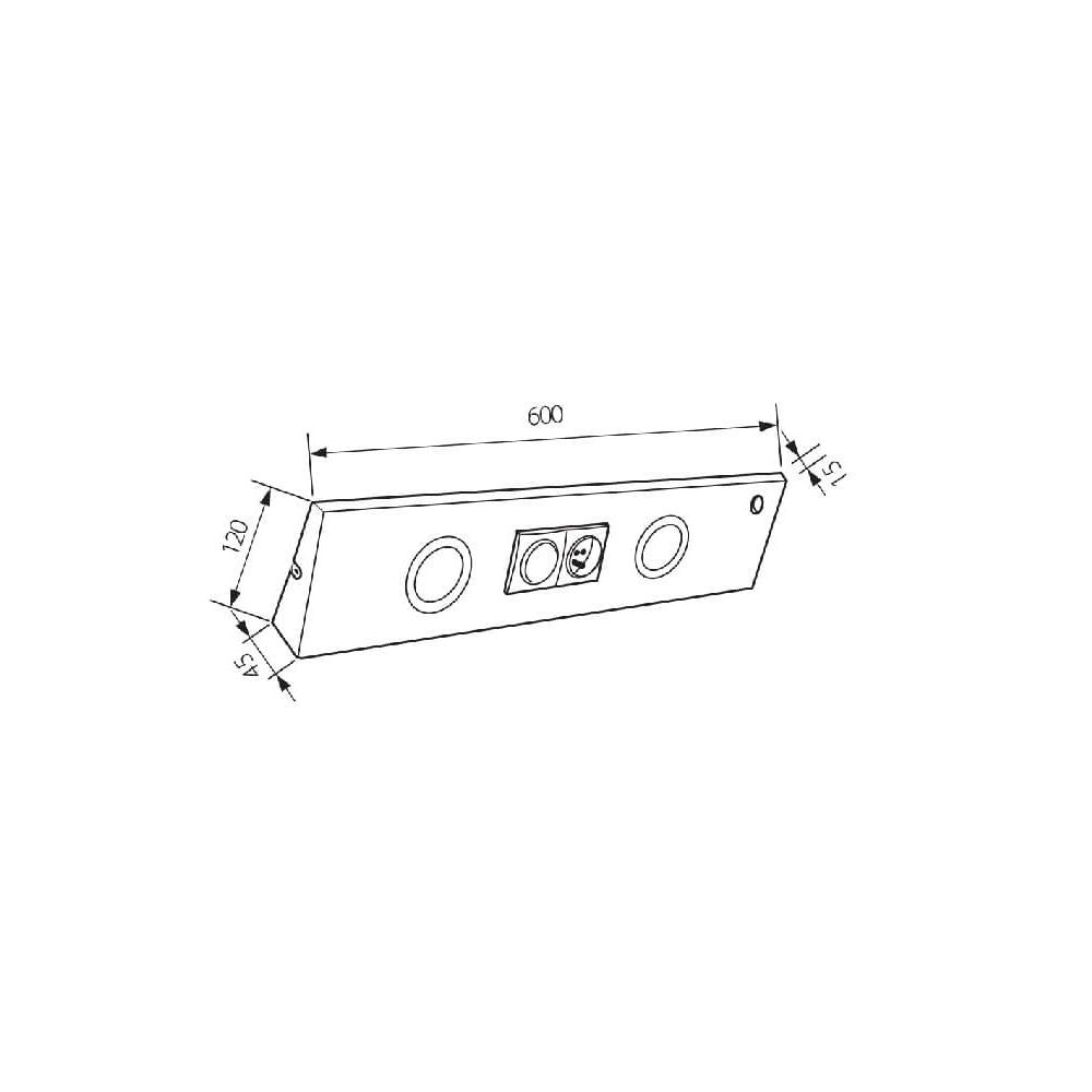 ОСВЕТЛЕНИЕ ЗА МЕБЕЛИ ∙ L 600W/AL / 000572
