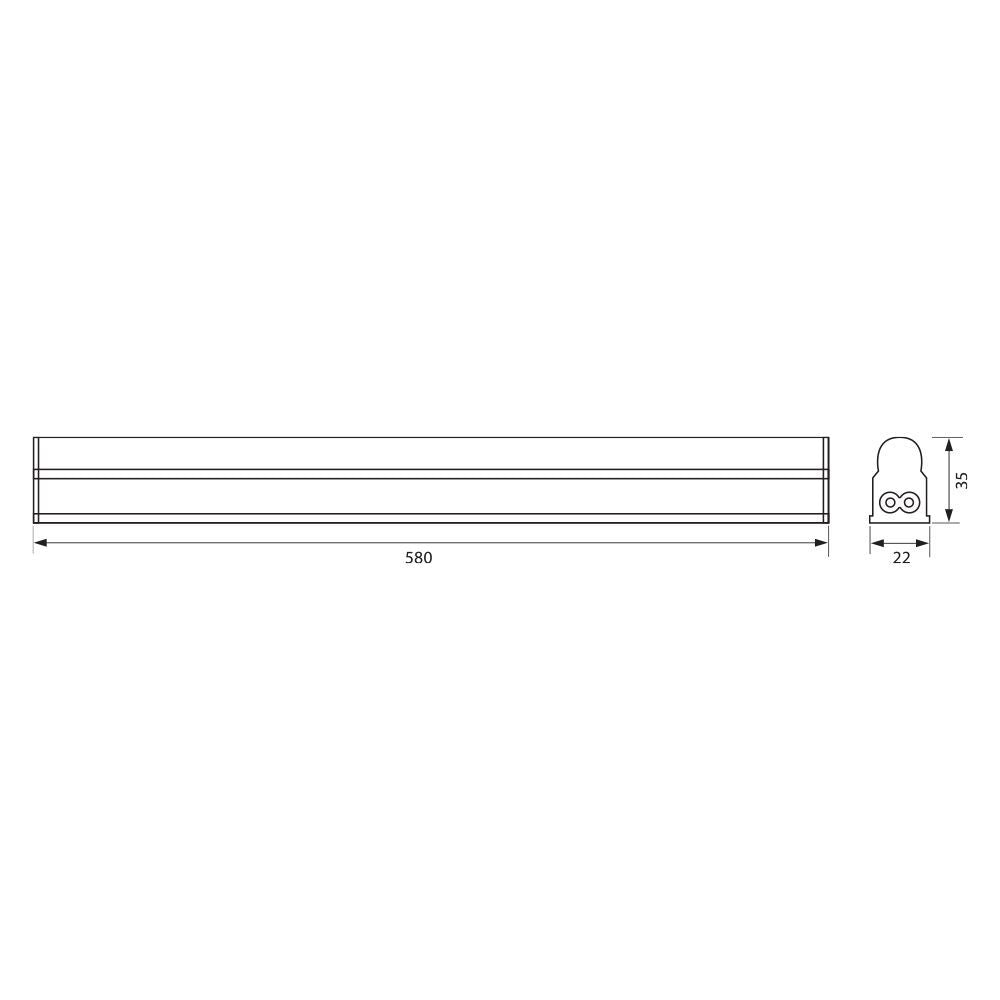 LED ОСВЕТИТЕЛНО ТЯЛО SPICA LED ∙ T5 ∙ 9W ∙ 4000K / 003498