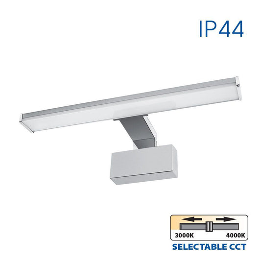 LED ОСВЕТИТЕЛНО ТЯЛО ЗА БАНЯ ARMI LED ∙ 8W ∙ CCT-SWITCH ∙ 3000К-4000K ∙ ХРОМ ∙ IP44 /