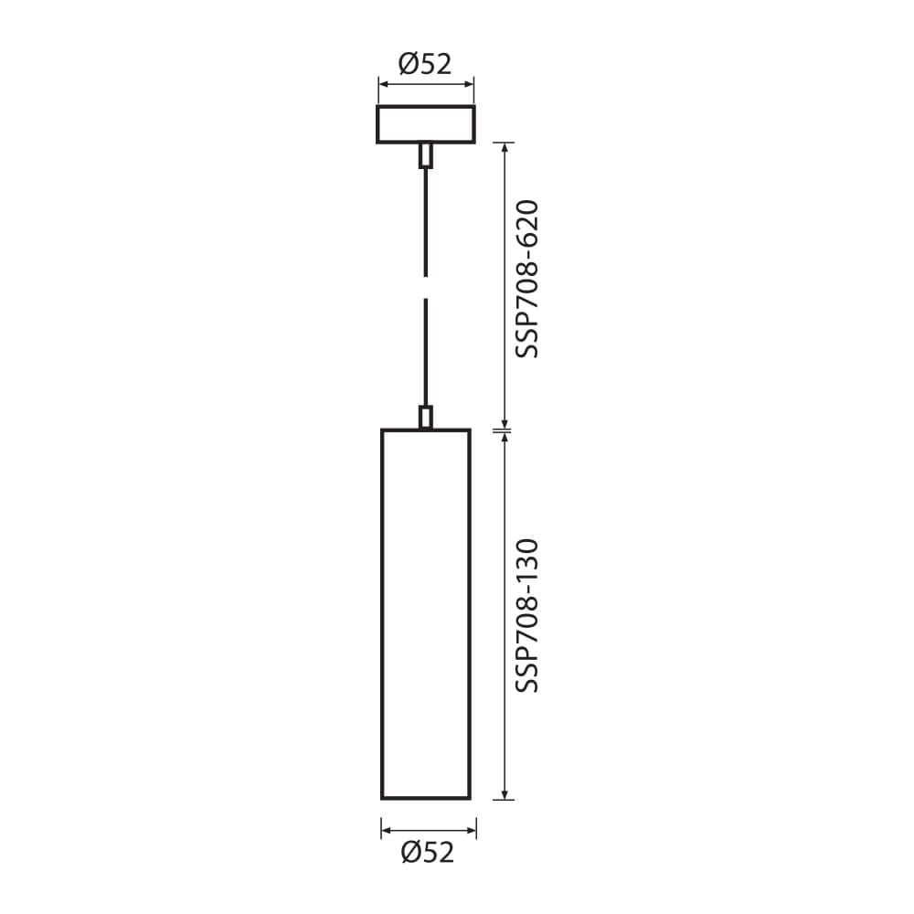 ПОЛИЛЕЙ SSP708 LUX ∙ 130 ММ ∙ БЯЛ ∙ GU10 / 004391
