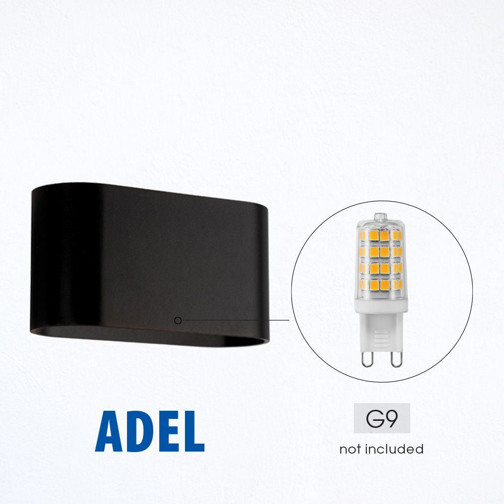 ДЕКОРАТИВЕН ОВАЛЕН АПЛИК ADEL ∙ WL723 ∙ G9 ∙ ЧЕРНО / 004652