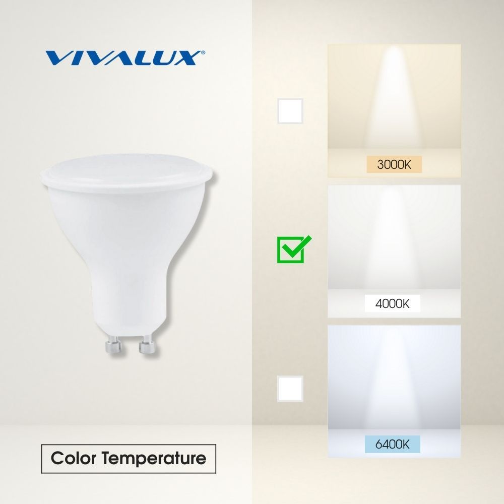 LED ЛАМПА VOLUX LED ∙ JDR ∙ 7W ∙ 450LM ∙ GU10 ∙ 4000K / 004171