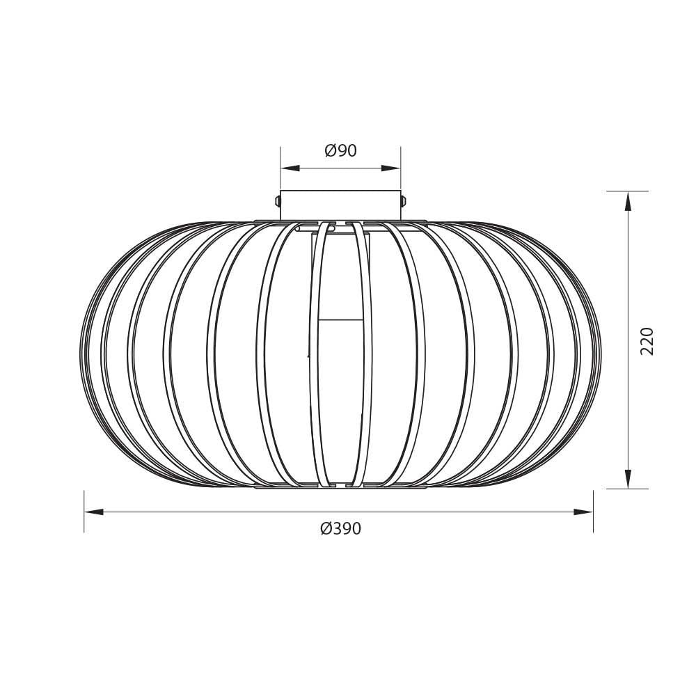 Плафон LAYLA ∙ CL965 ∙ 1xE27 ∙ метал+PVC ∙ бежово / 005285