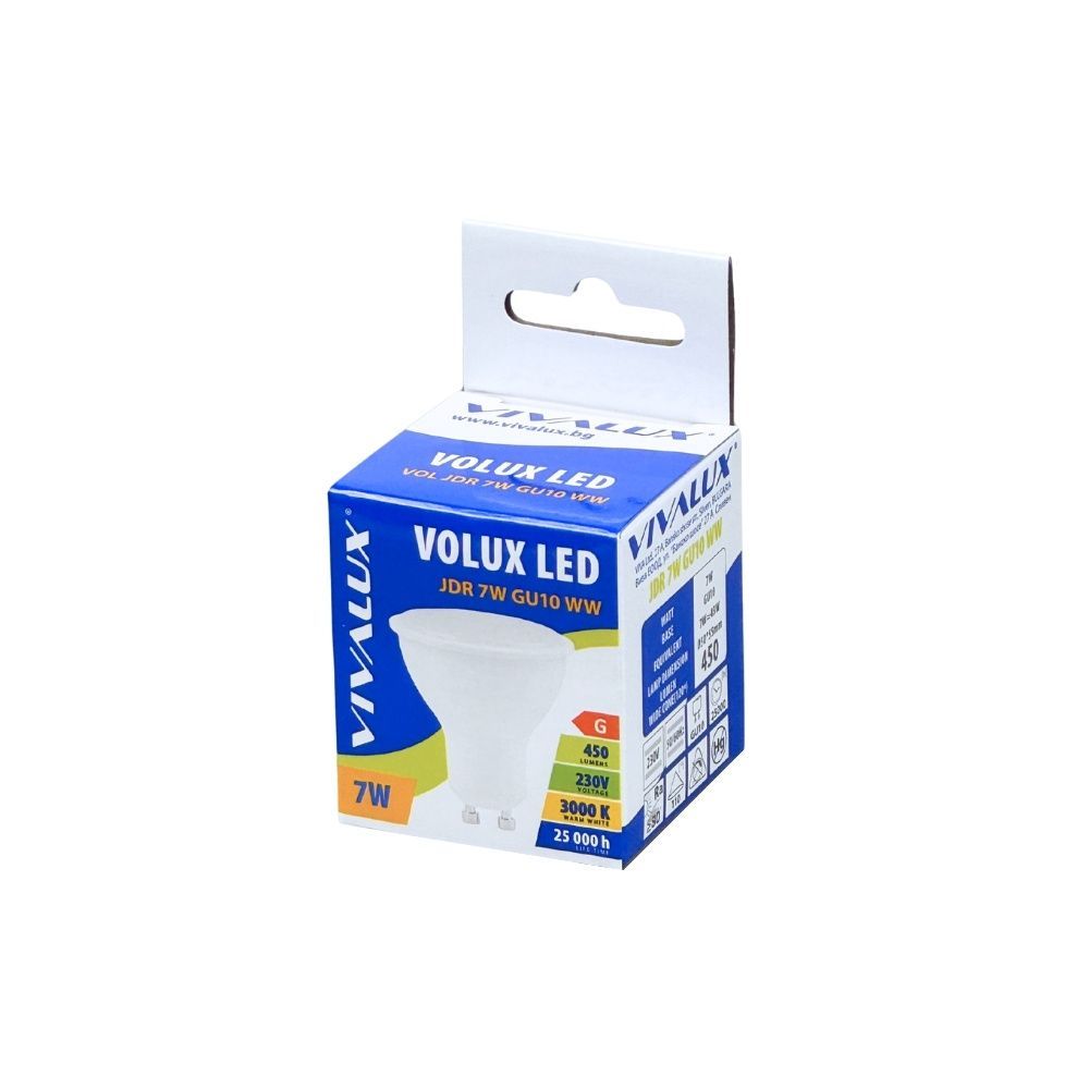 LED ЛАМПА VOLUX LED ∙ JDR ∙ 7W ∙ 450LM ∙ GU10 ∙ 3000K / 003710