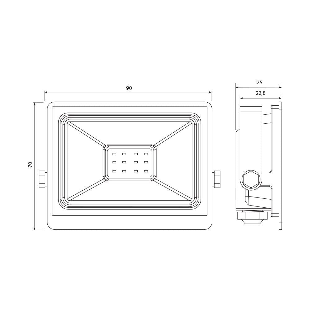 LED ПРОЖЕКТОР TREND LED ∙ 10W ∙ ЧЕРЕН ∙ 4000K / 003603