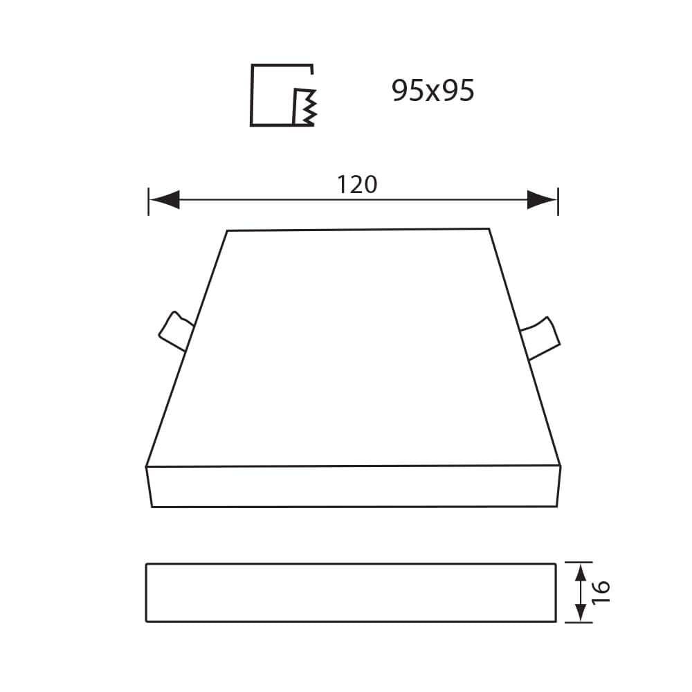 LED ПАНЕЛ QUADRA LED ∙ 18W ∙ 1800LM ∙ БЯЛ ∙ 4000K / 004283