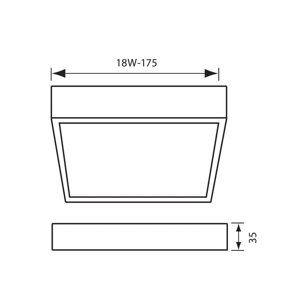 LED ОСВЕТИТЕЛНО ТЯЛО HUGO LED ∙ 18W ∙ БЯЛ ∙ 4000K / 003999