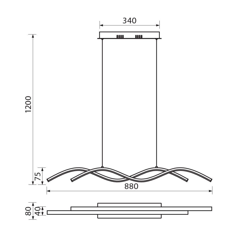 LED ПОЛИЛЕЙ LOARA LED ∙ 27W ∙ БЯЛО ∙ CCT-SWITCH ∙ 3000-4000-6000K / 004866
