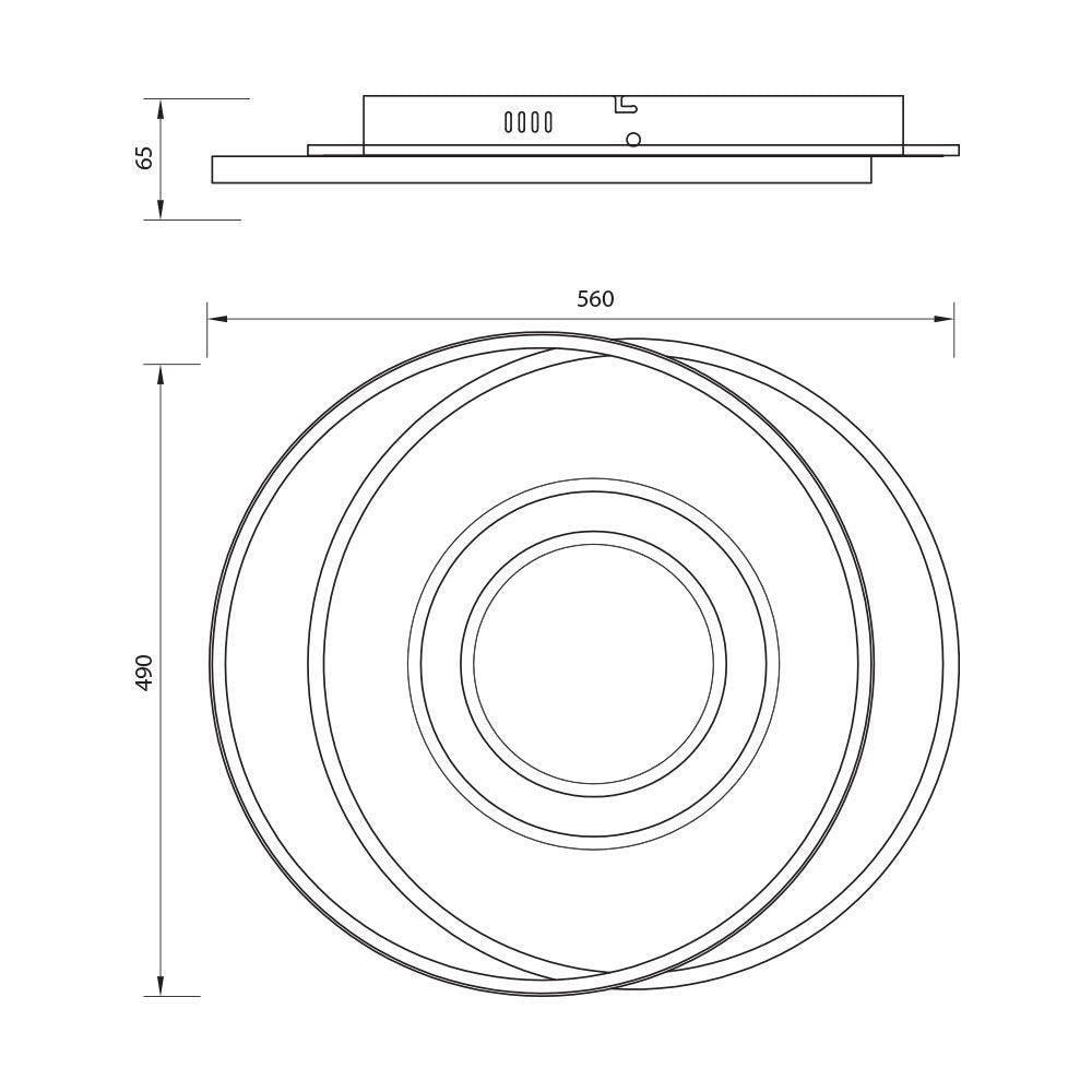 МУЛТИФУНКЦИОНАЛНА LED ПЛАФОНИЕРА С ДИСТАНЦИОННО TILDA LED ∙ 88W ∙ CCT ∙ 3000-6000K / 005175